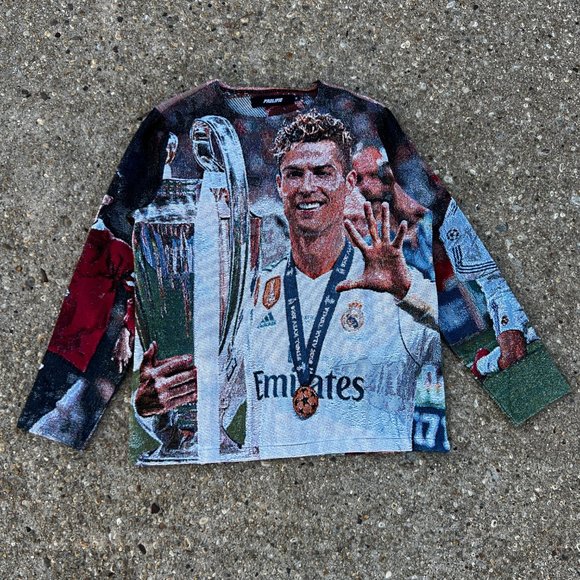 CR7 cristiano ronaldo crewneck TAPESTRY sweater - Picture 2 of 2
